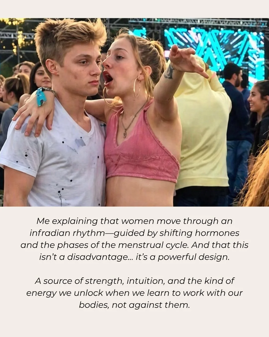 This is not new information that women operate on an infradian rhythm (~28 days), not a 24-hour circadian pattern alone. Across the menstrual cycle, fluctuations in estrogen  and progesterone directly influence:

&ndash; Energy availability
&ndash; S