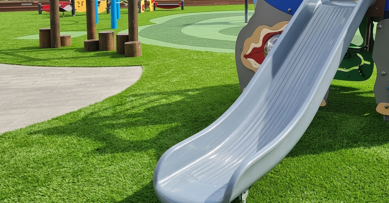 Artificial grass play area at a Sunshine Coast childcare centre