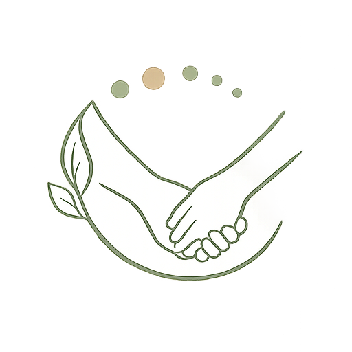 Icon representing partnership, relationship and parenting: hands holding - associated with Seed Psychology Services