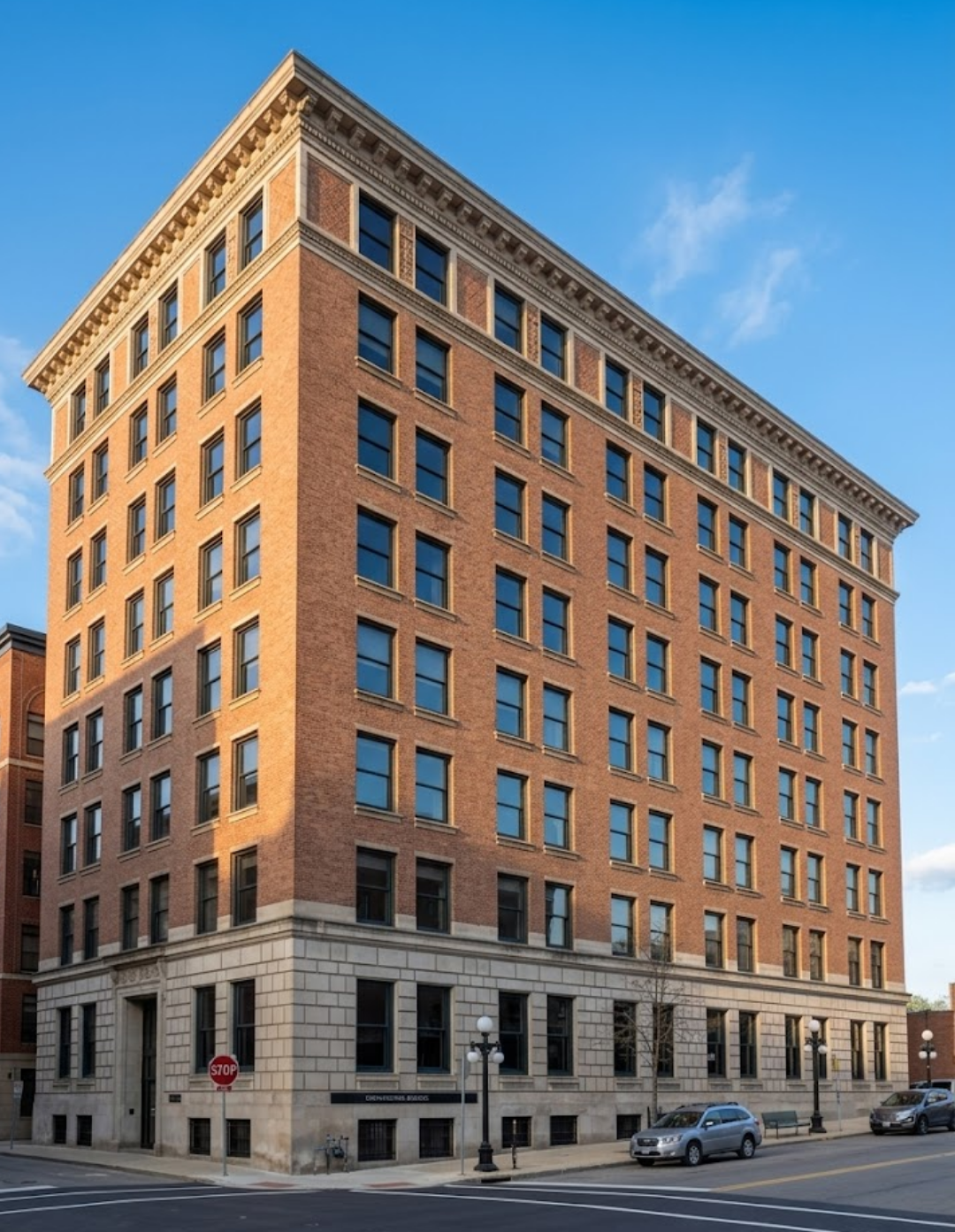 Exterior of the historic downtown Saint Paul office building where Zap House provides electrolysis hair removal and gender-affirming hair removal services.