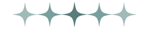 Zap House branded page break mark consisting of connected four-point star symbols, in varying green tone.