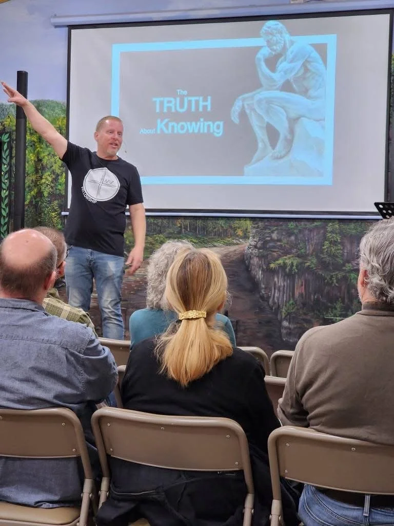 Pastor Ty Pipkins preaching at 12:2 Fellowship in Mountain View, AR.