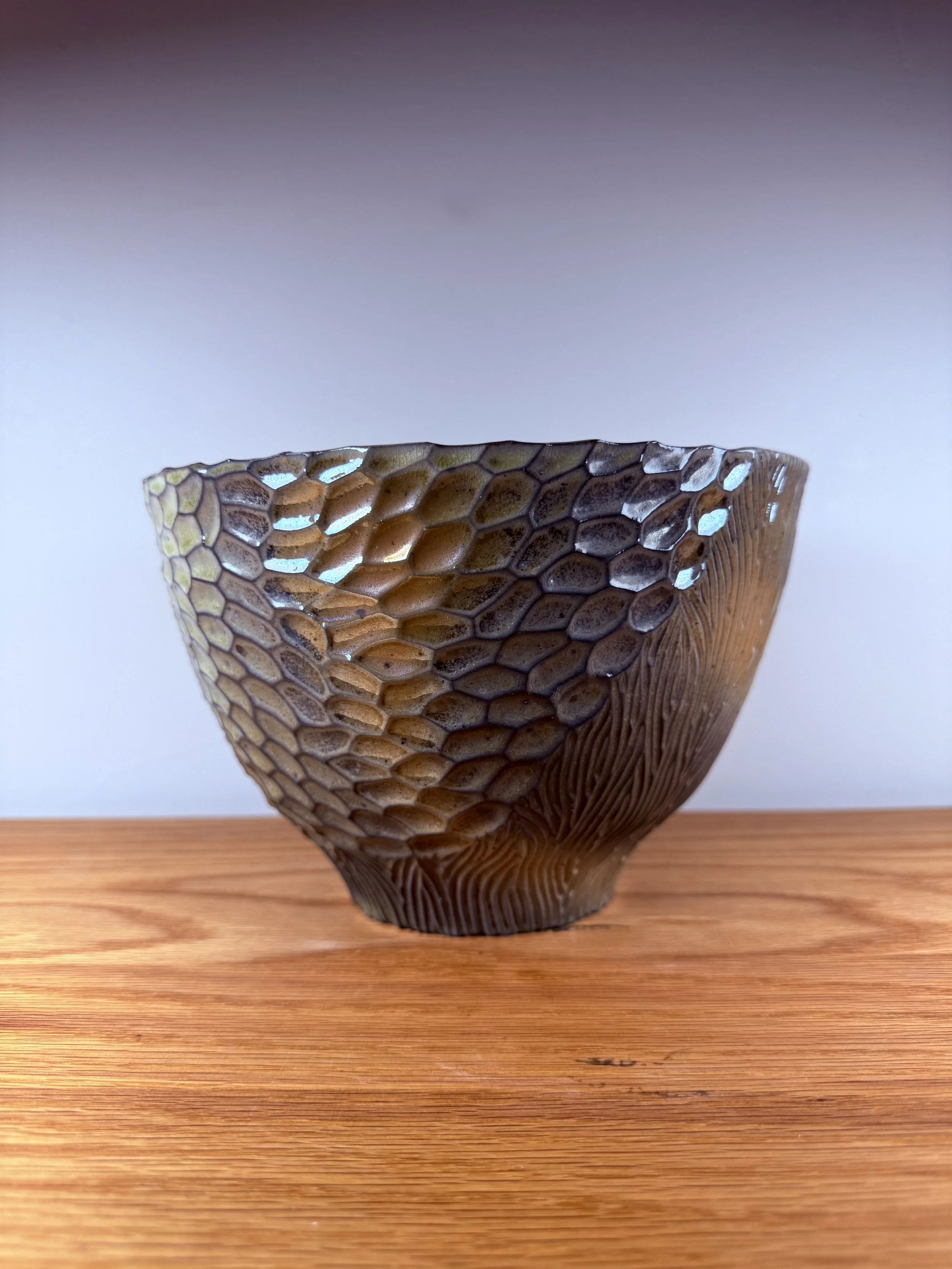 Large Carved Bowl