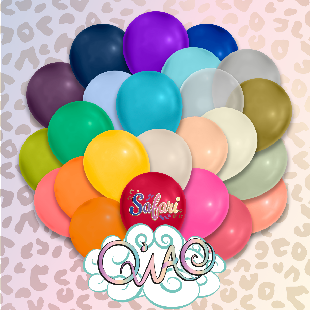 Safari globos de látex biodegradables