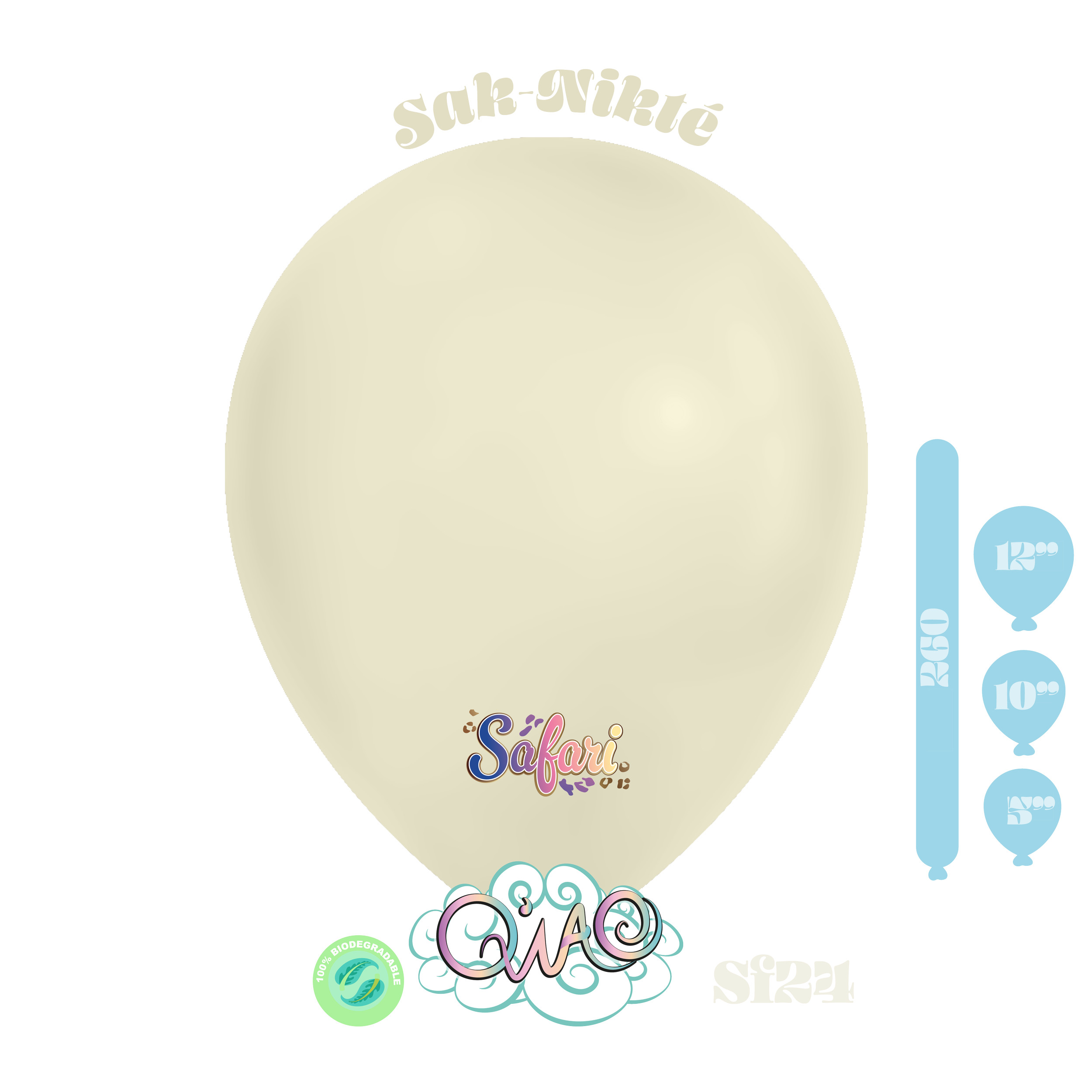 YG24 Sak-Nikté Safari Globo de látex biodegradable