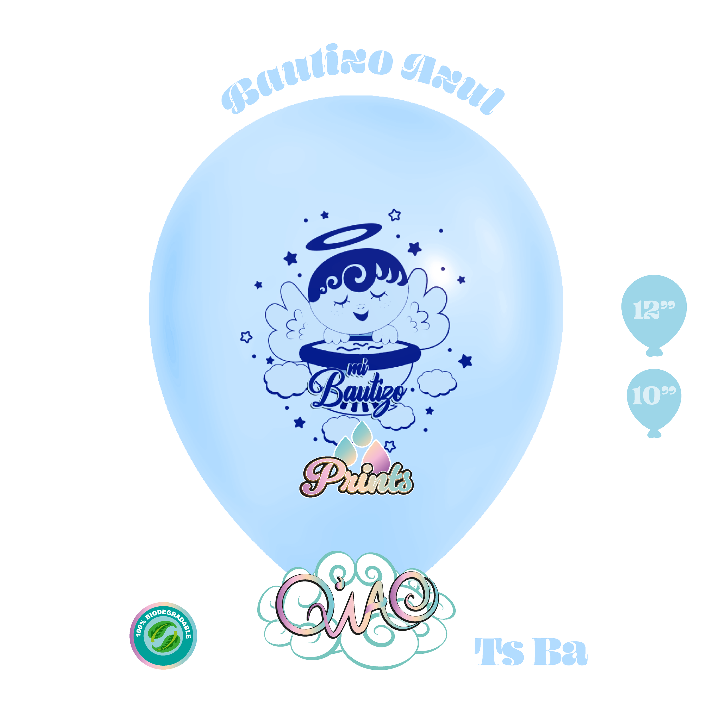 Ts Ba Bautizo Niño globo de látex 