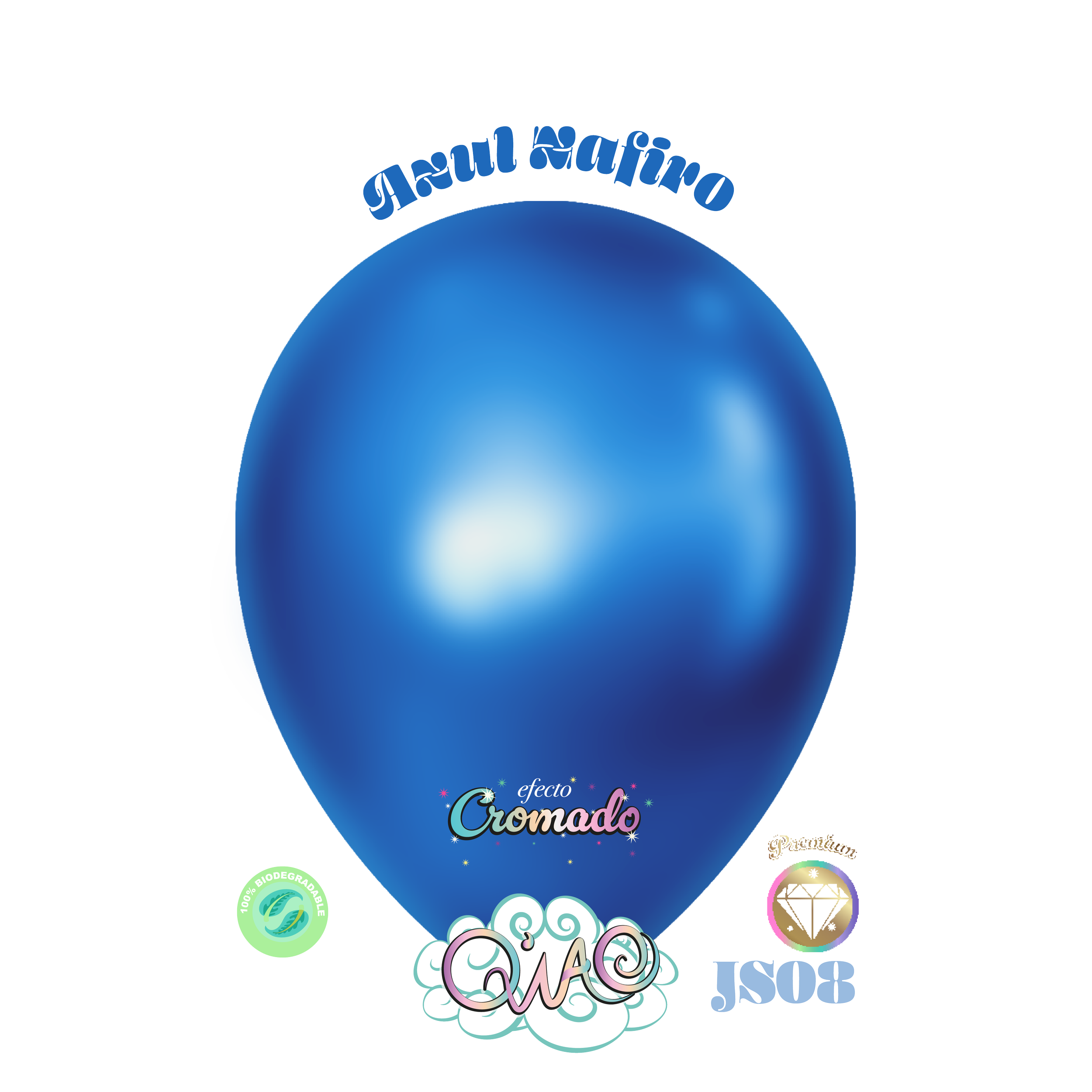 JS08 Azul Zafiro efecto Cromado