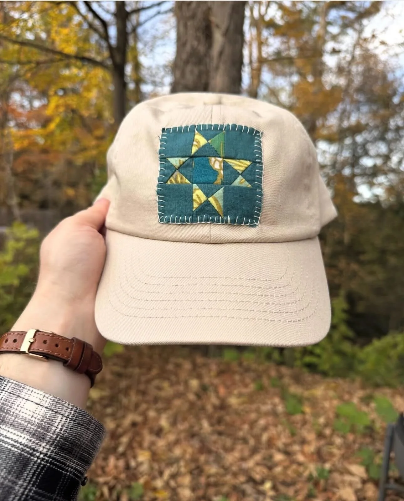 Ohio Star Hat (Khaki & Blue)