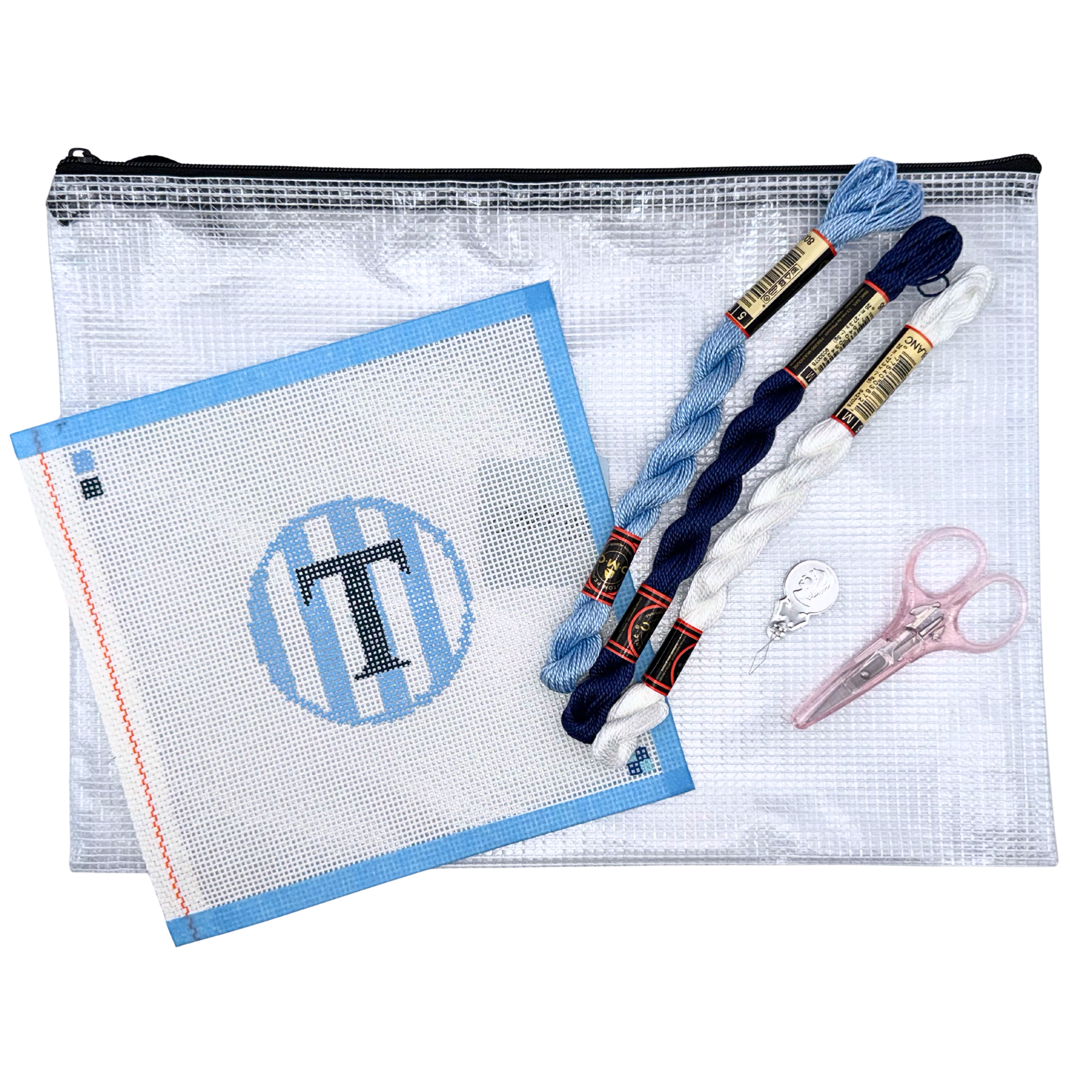 stripe letter needlepoint kit