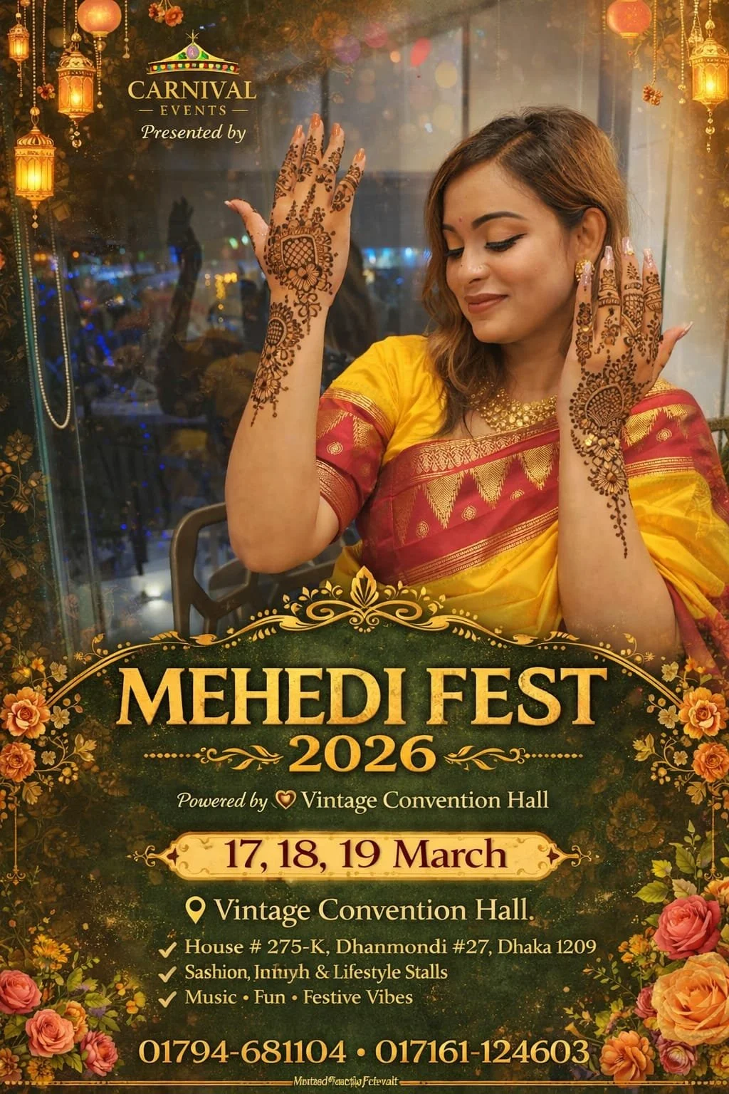 ঈদ উপলক্ষে ধানমন্ডীতে তিনদিনব্যাপী মেহেদী ফেস্ট