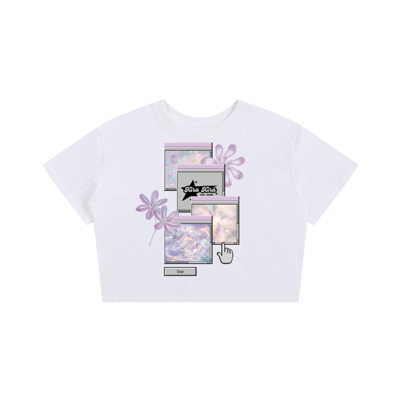 KIRAKIRA Net Babe Baby Tee Seamless T-Shirt