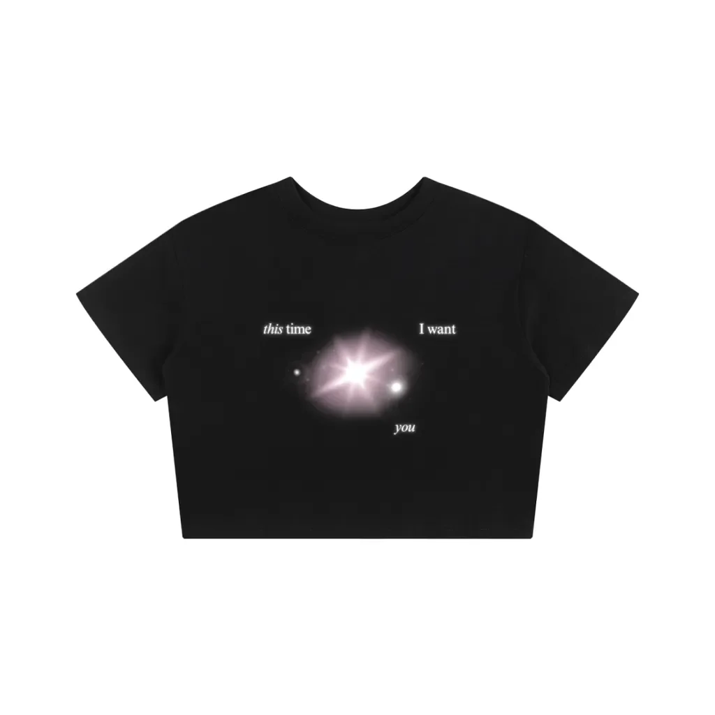 Magnetic Lyric Pink Star Baby Tee