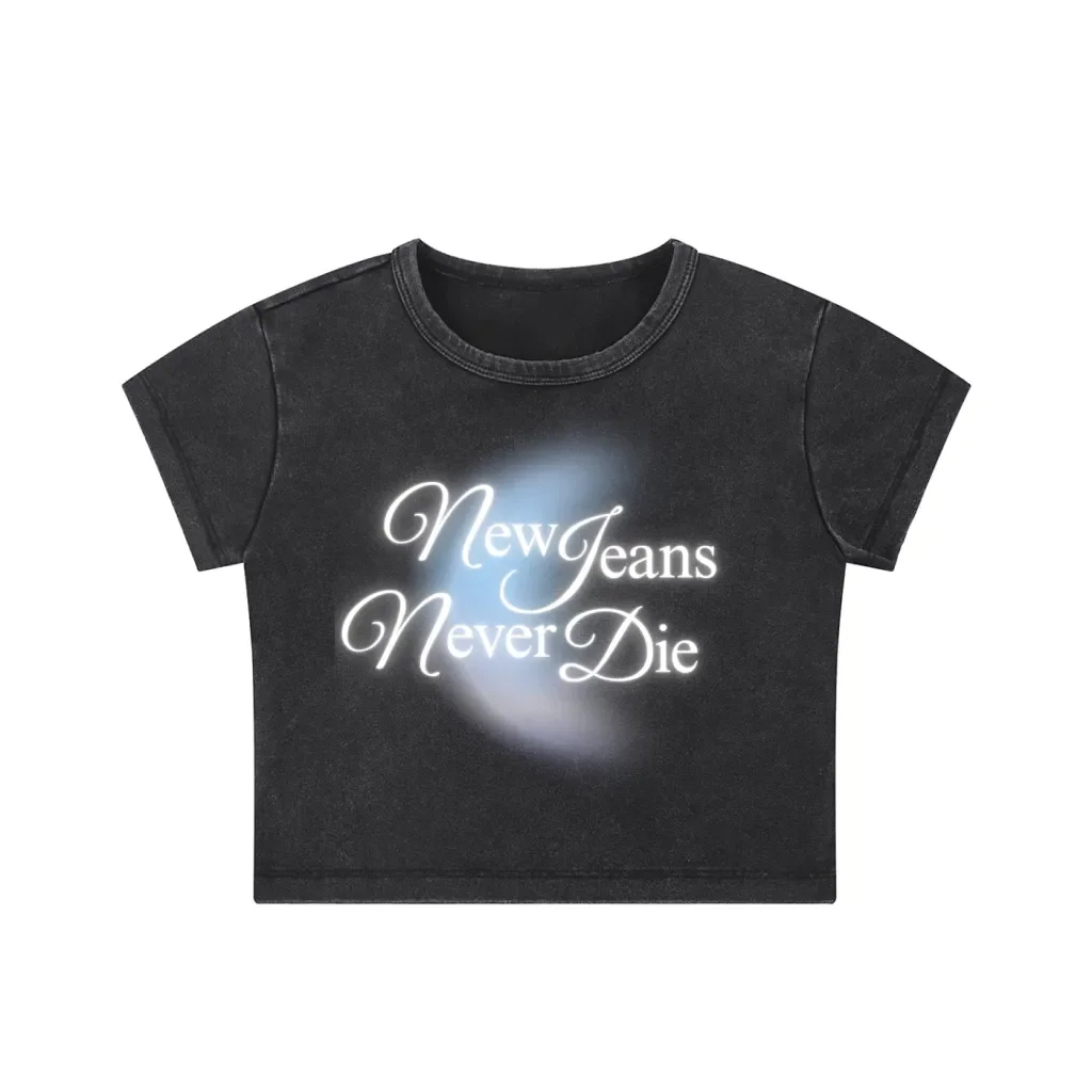 NWJNS NEVER DIE Faded Crop Top