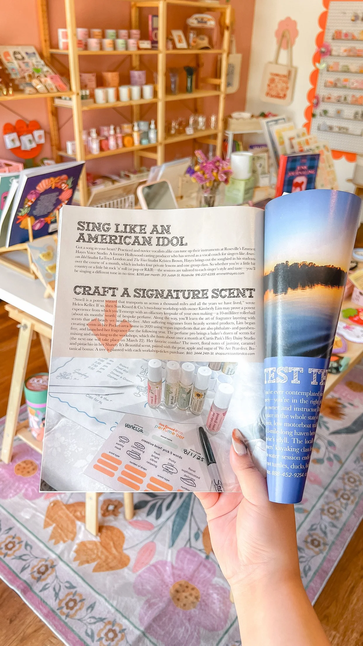 Inside Sactown Magazine article featuring Sunkissed & Co.