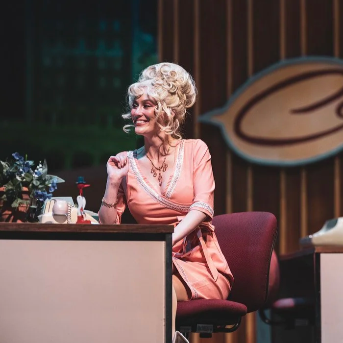 Faith Hargadon as Doralee Rhodes originated by Dolly Parton in 9 to 5 the Musical at West Virginia University. In Consolidated office Musical Theatre