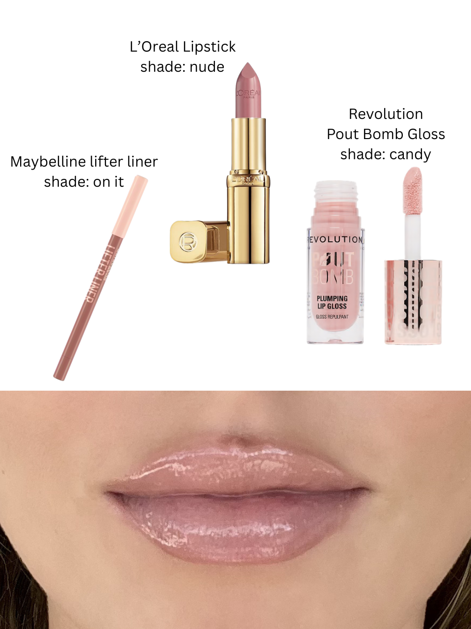 soft pink nude bridal lip