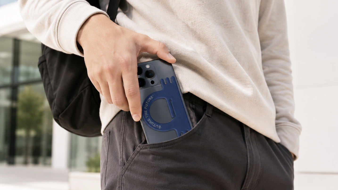 Healthcare trainee taking SutureRing out of pocket while on-the-go