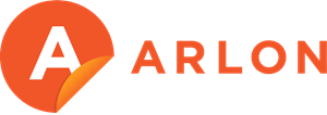 Logo of Arlon, featuring a stylized orange 'A' with a check mark, and the word 'Arlon' next to it.