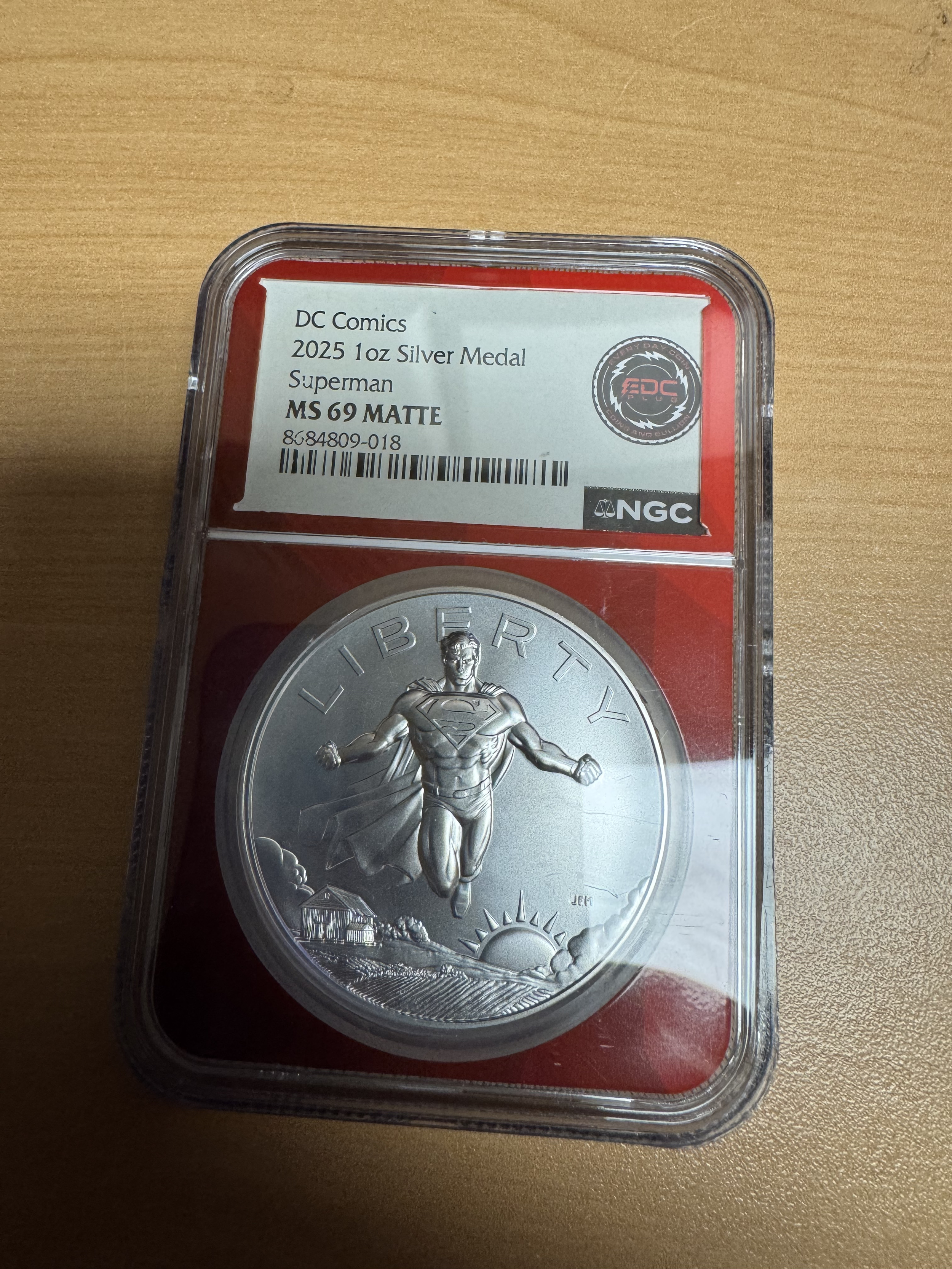 2025 Superman 1 oz Silver Medal – NGC MS69