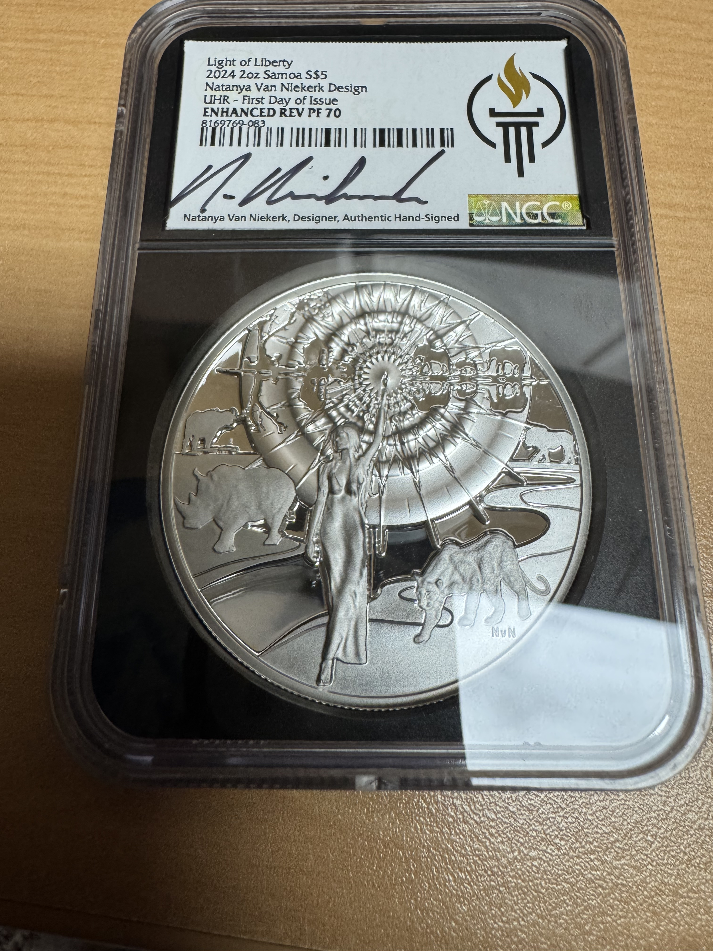 2024 Samoa Light of Liberty 2 oz – NGC Reverse PF70