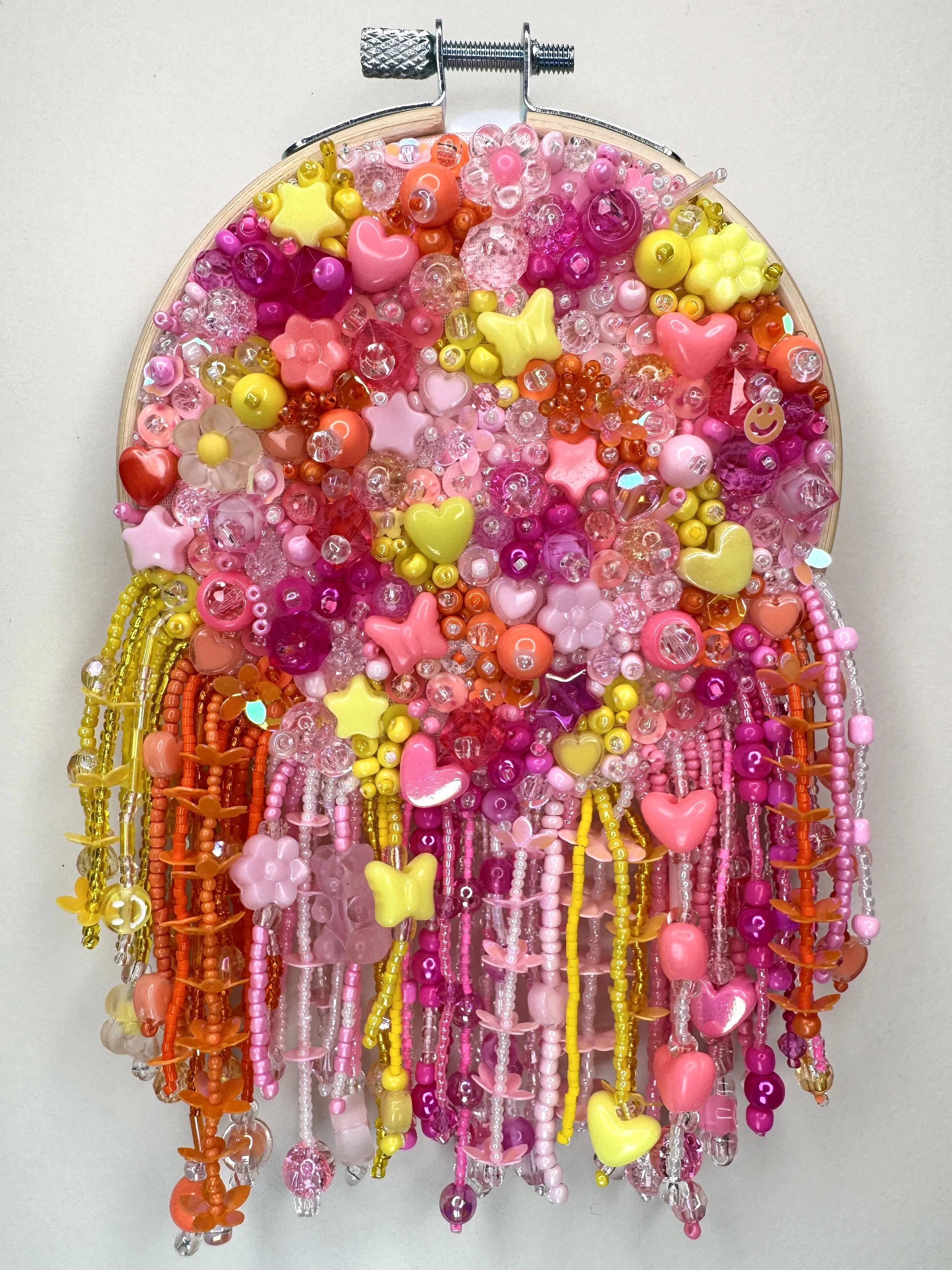Girlhood Bead Embroidery Hoop