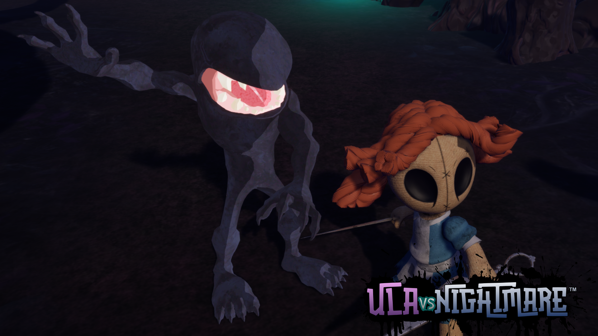 Screenshot of an umbramite attacking Ula in the Sanctuary.
