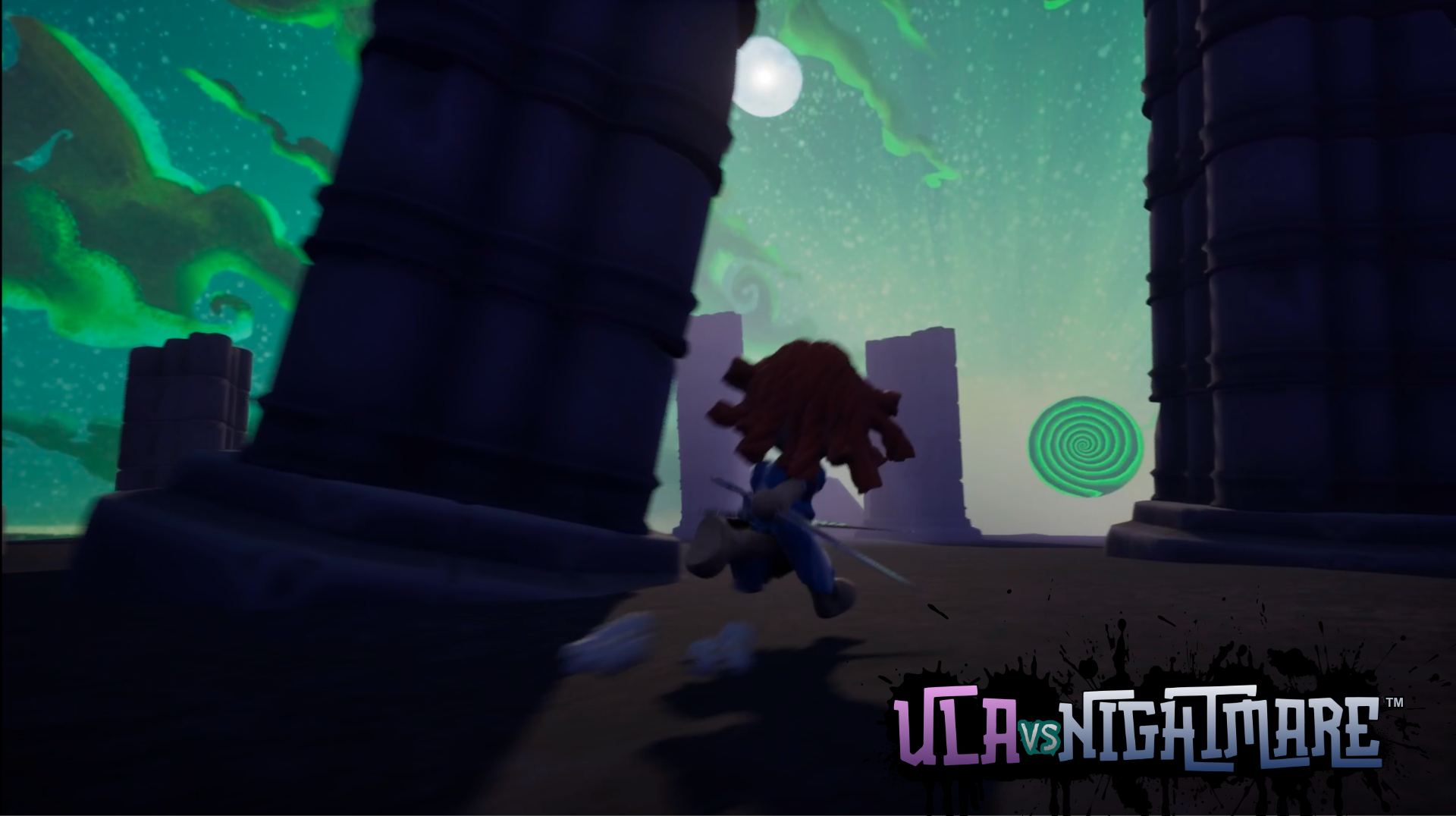 Screenshot of Ula at the Pillars of Memory.