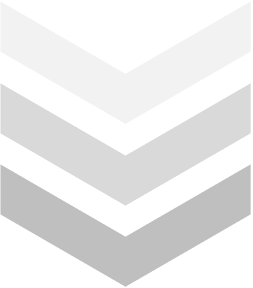 A geometric pattern with black background and white V-shaped chevrons forming a layered arrow-like design.