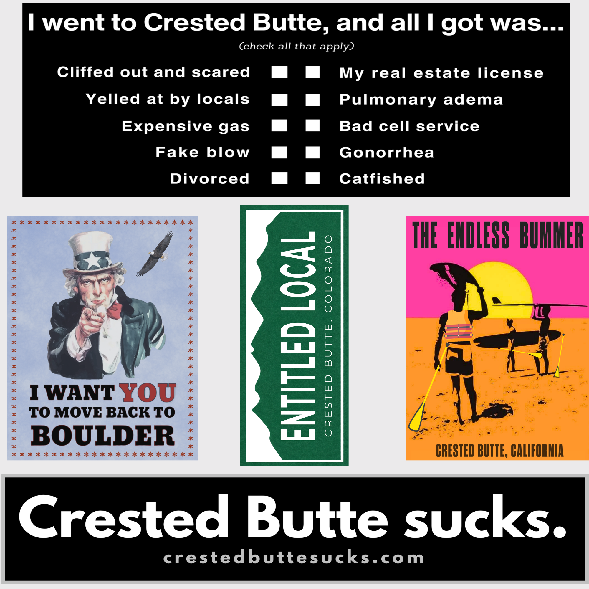 All Five Designs Smorgasboard ($5 off) - Designs not to scale, see description for sizes