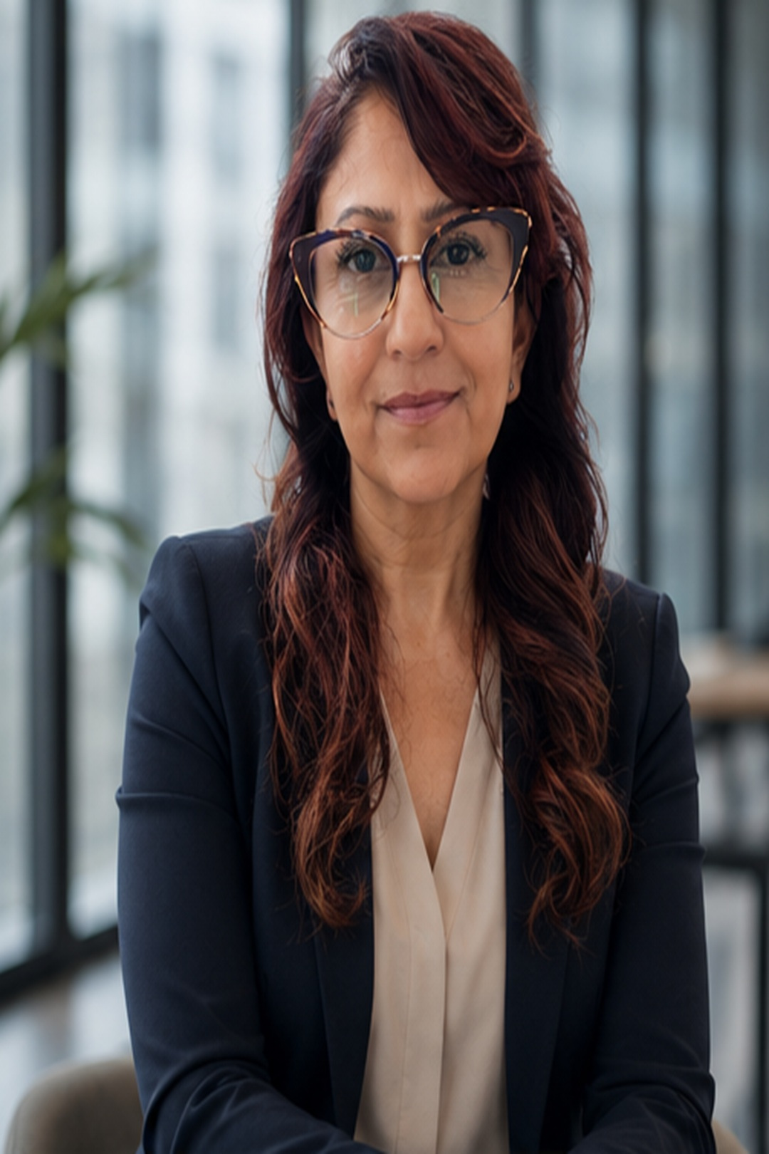 Professional woman in modern office setting
