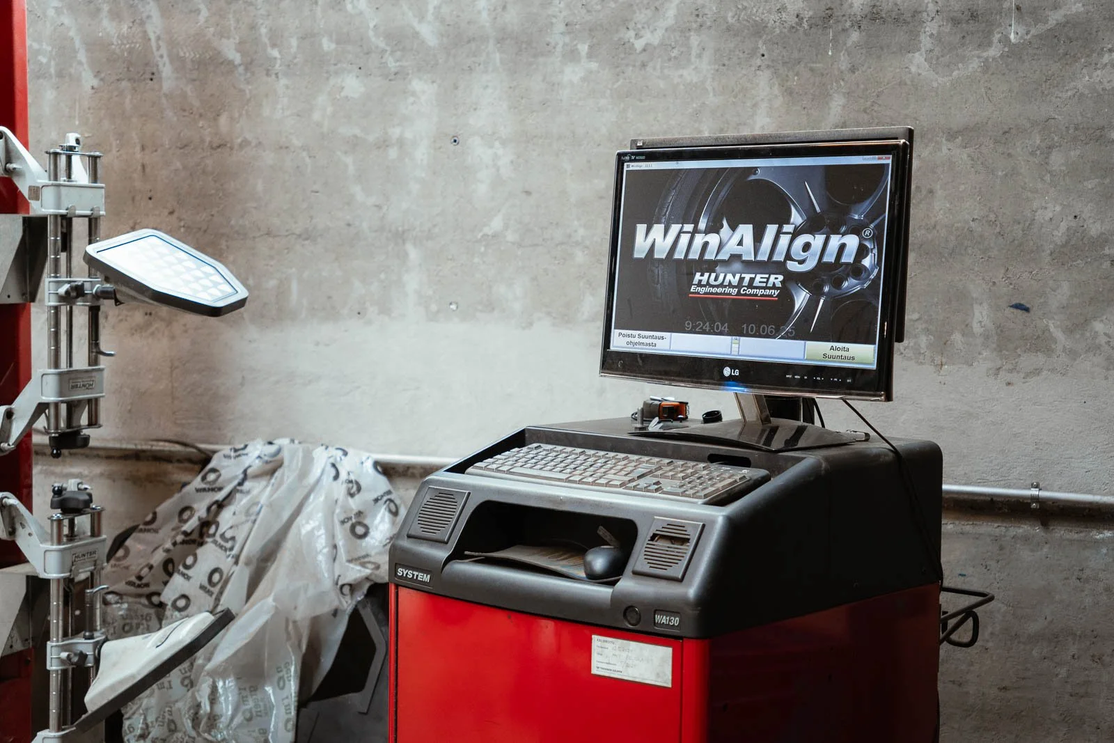 Aurauskulmien säätölaite authuoltokeskuksessa Klaukkalassa. 