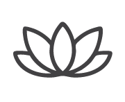 Minimalist line drawing of a lotus flower