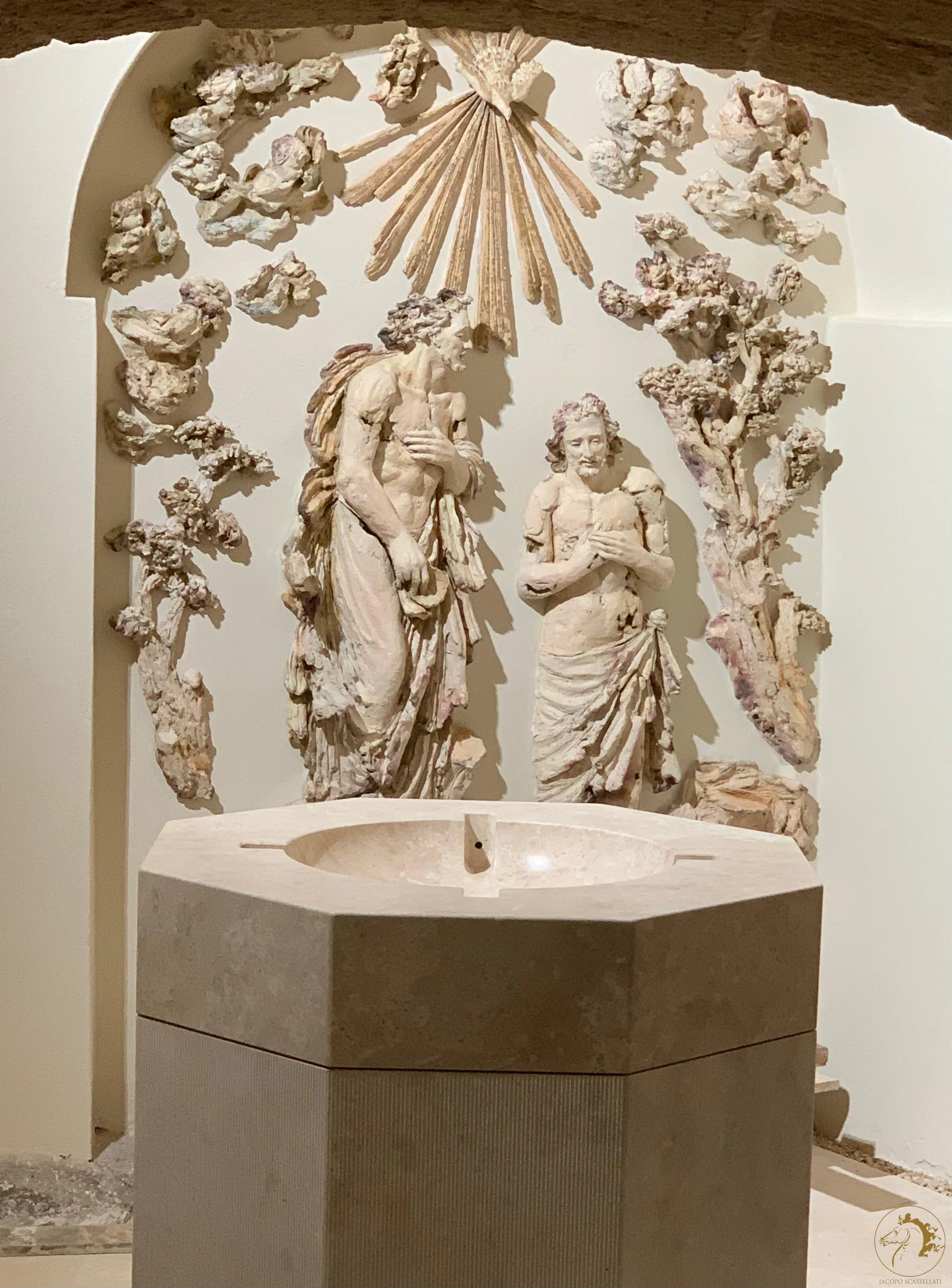 Gruppo scultoreo del Battistero, Chiesa di Sant'Antioco, Sant'Antioco, Sardegna, Italia