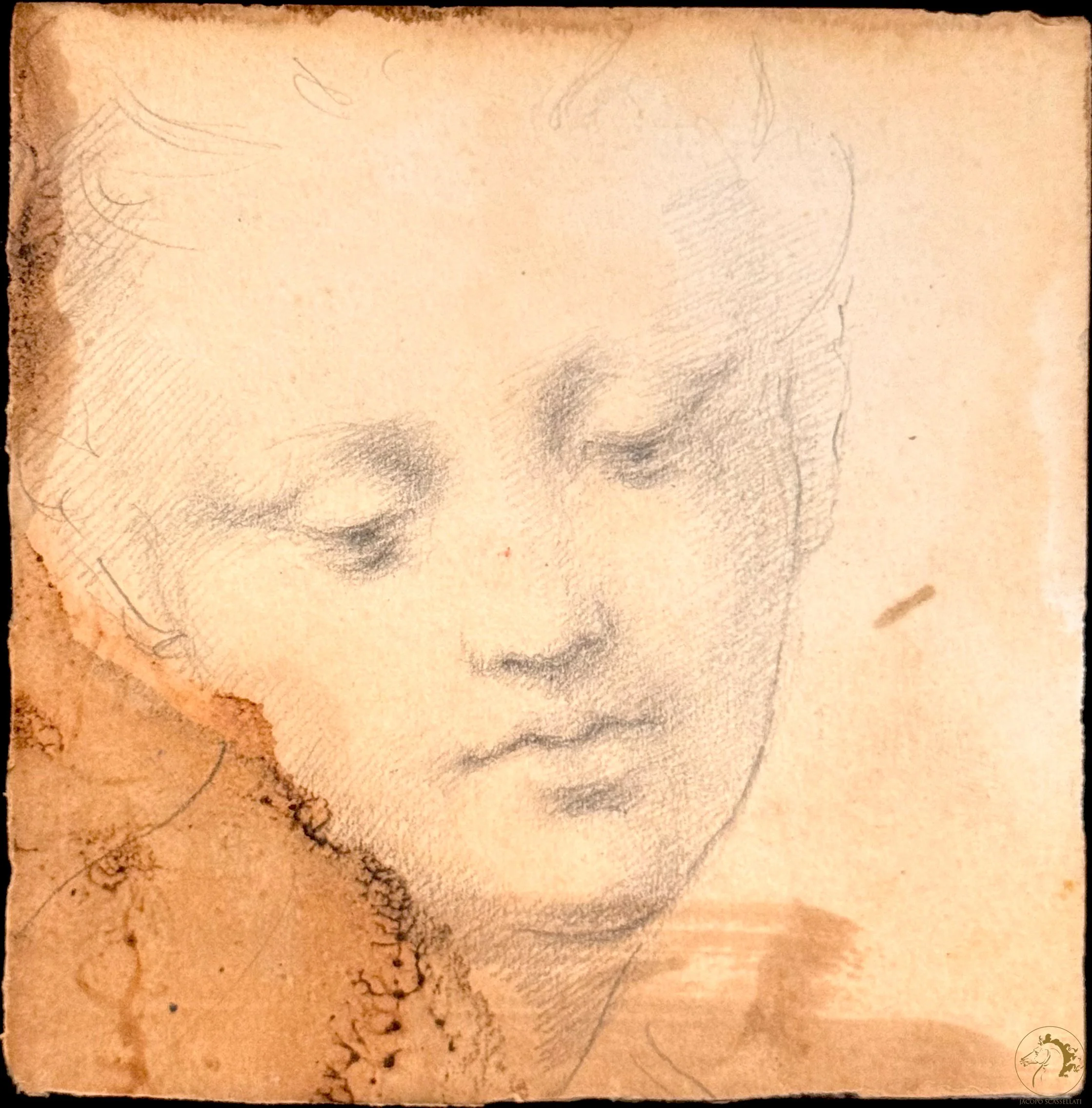 Oltre Il Segno, olio su tavola, 10 x 10 cm