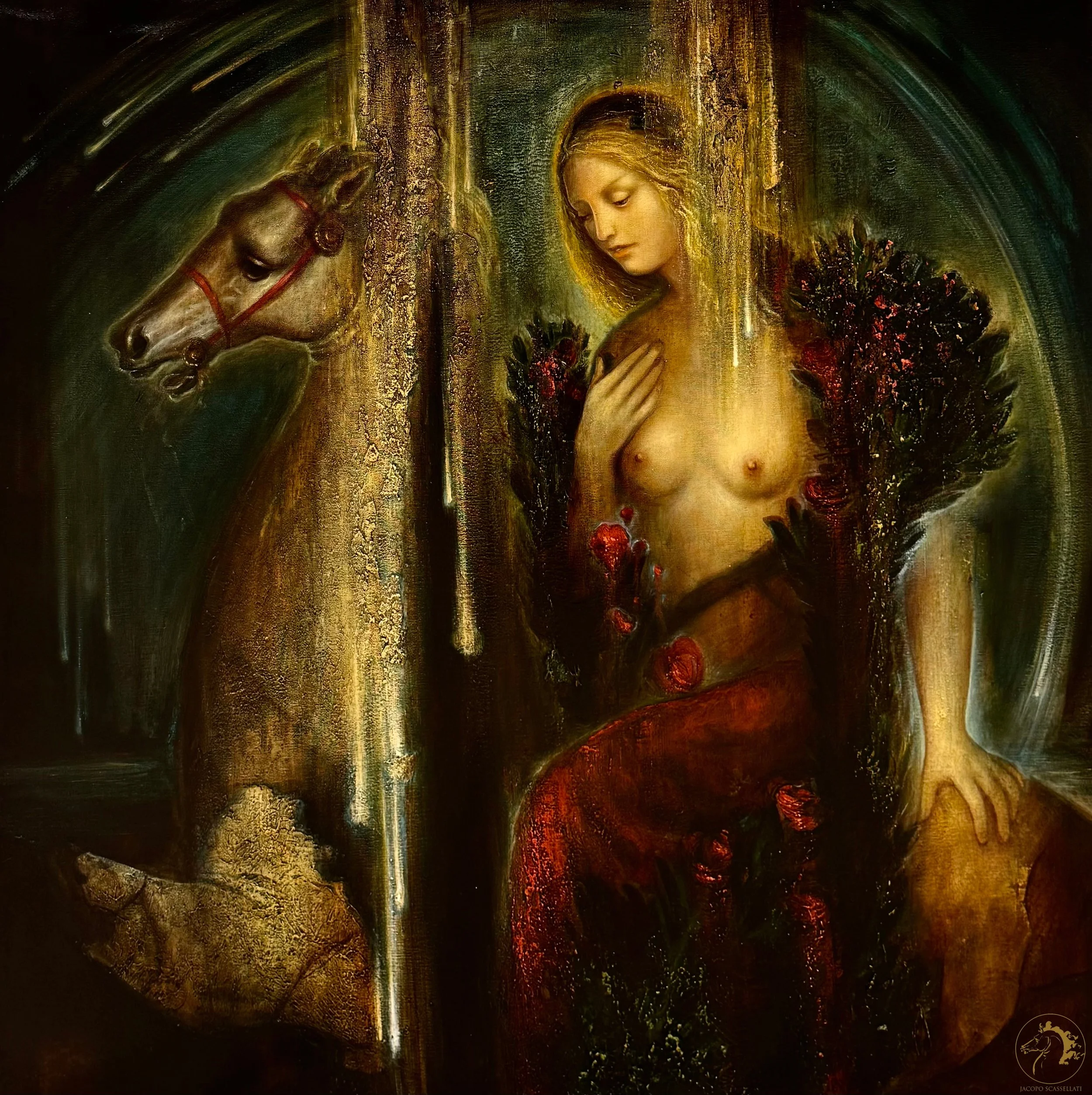 Il Miele degli Abissi, olio su tela, 96 x 96 cm, 2025