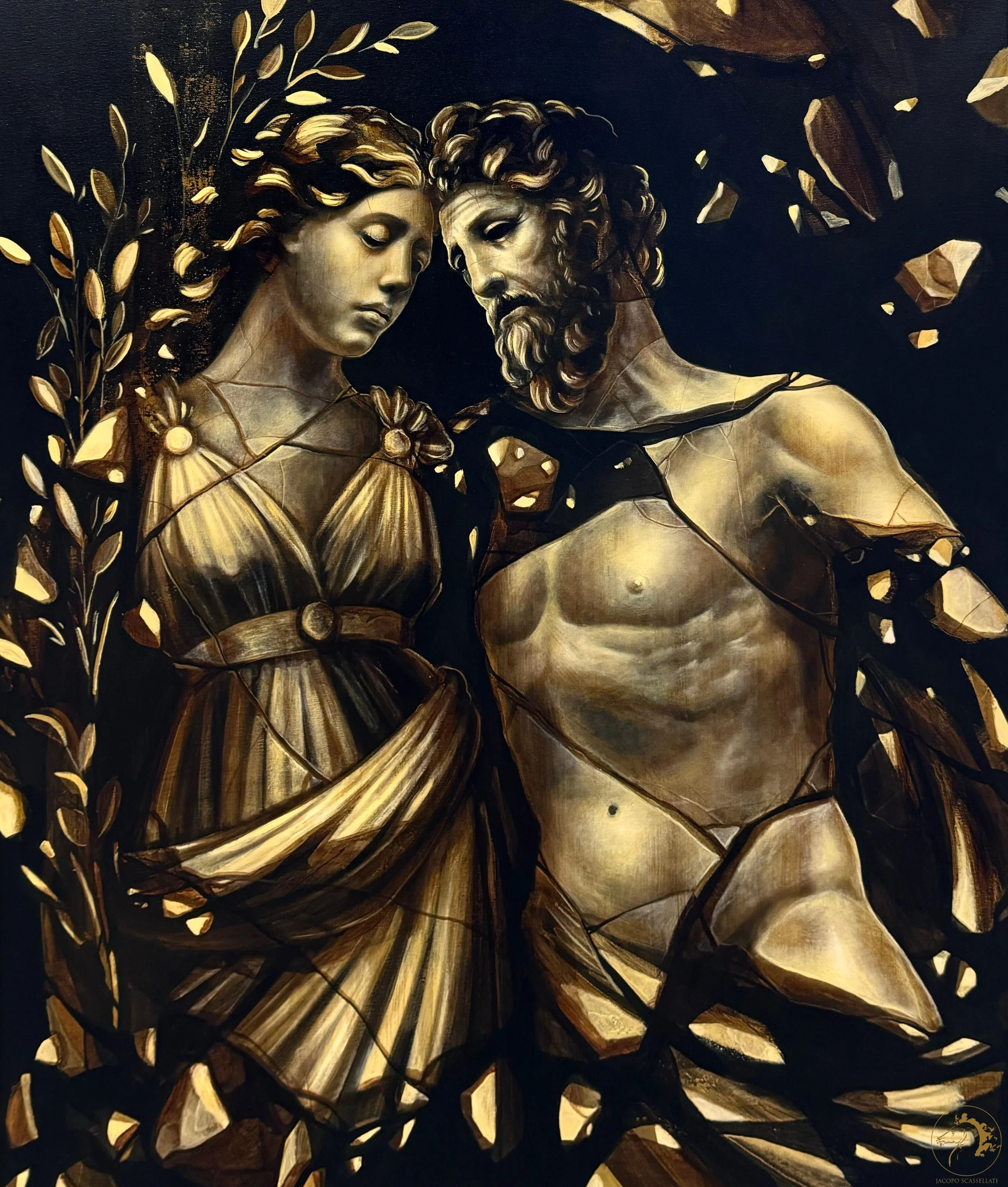 Apollo e Dafne (Apollo e Dafne), olio su tela, 100 x 120 cm