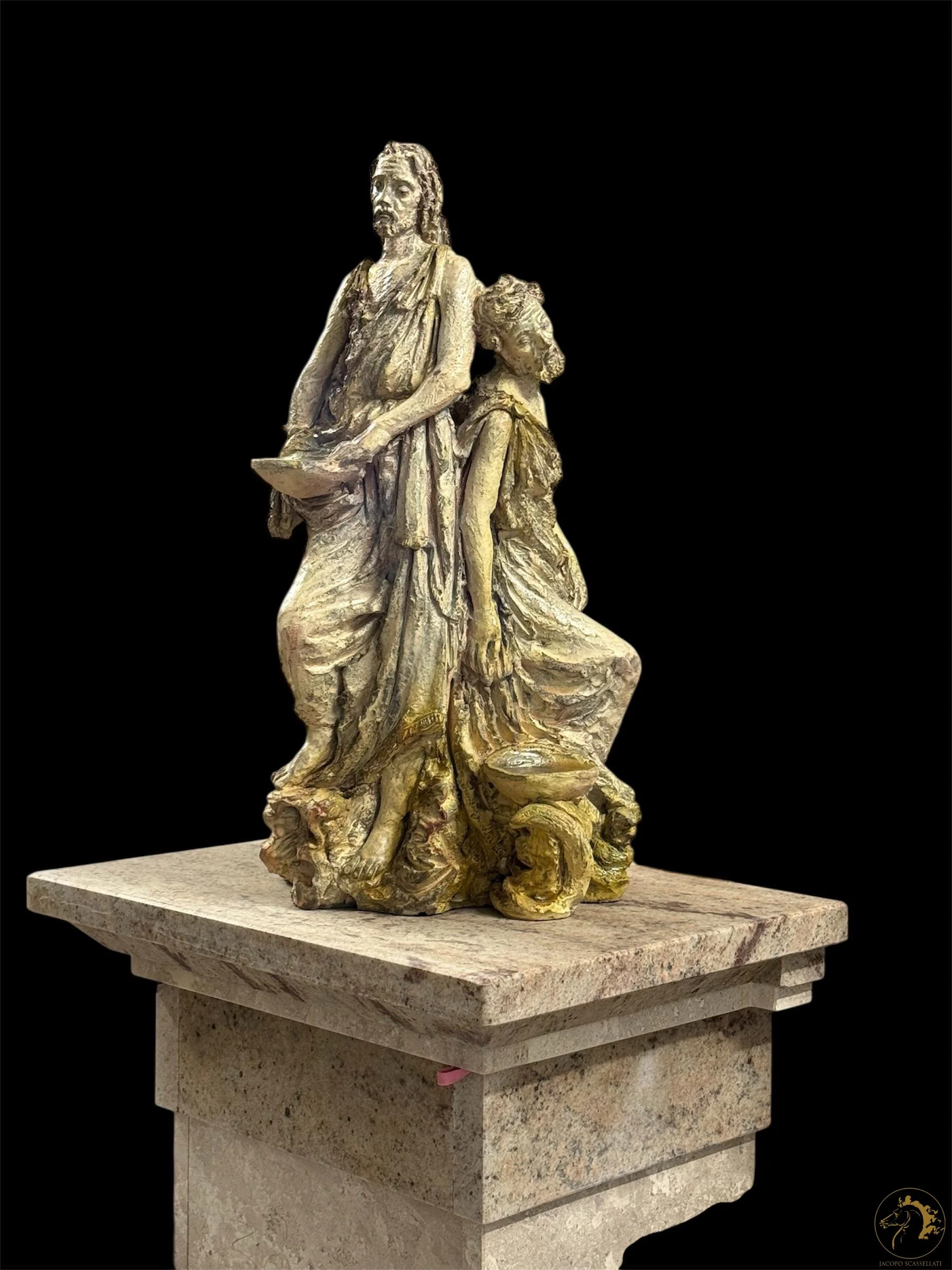 Detail, Baptismal Font, Chiesa Parrocchiale di Cristo Risorto, Porto Torres, Sassari, Sardinia, Italy