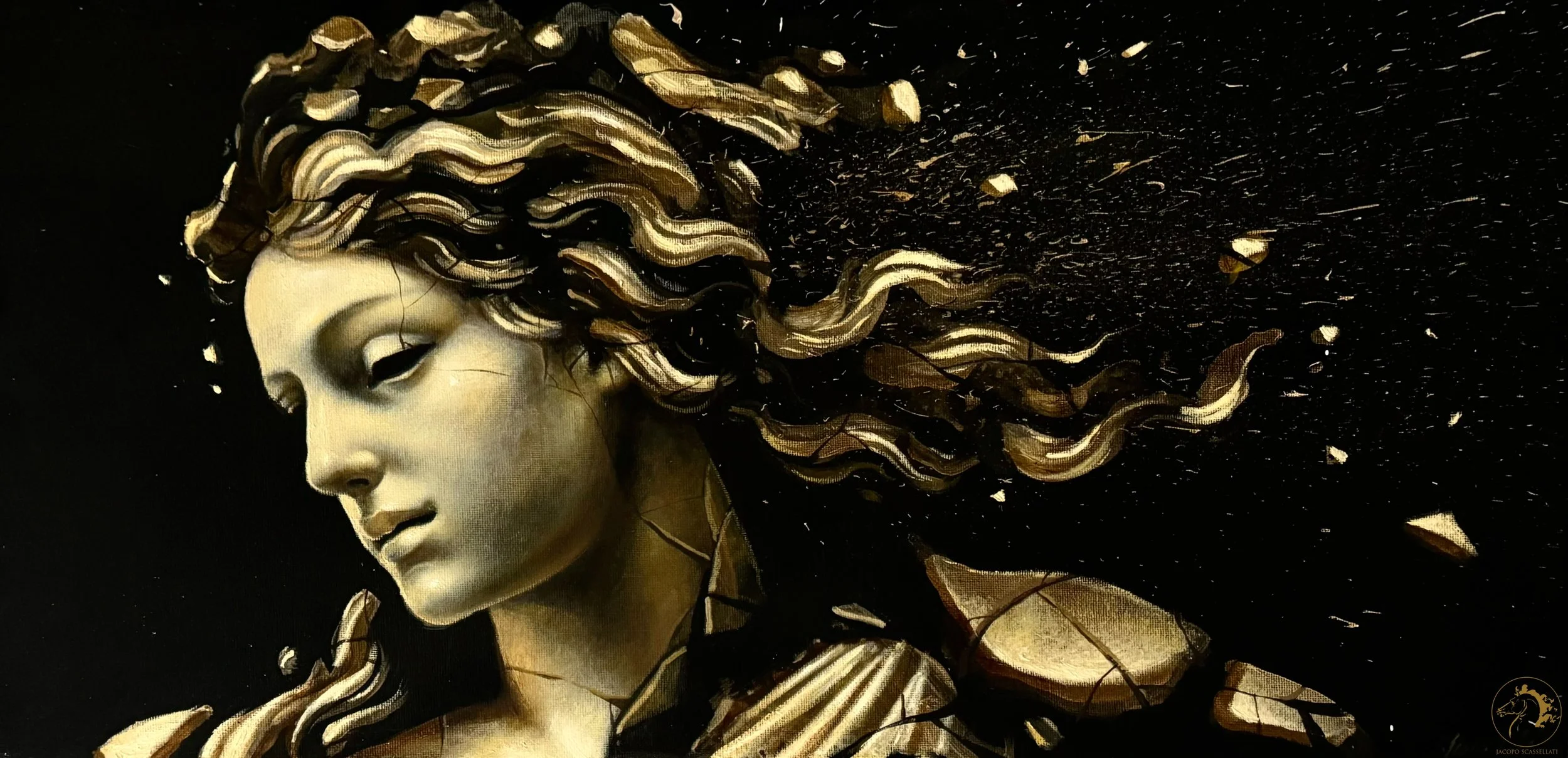 Il Corpo della Luna 2, dittico, olio su tela, 30 x 60 cm, 2024 | Collezione privata