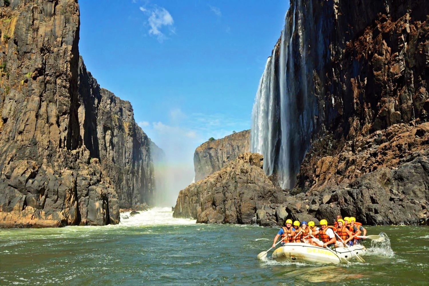 White-water rafting on the Zambezi River