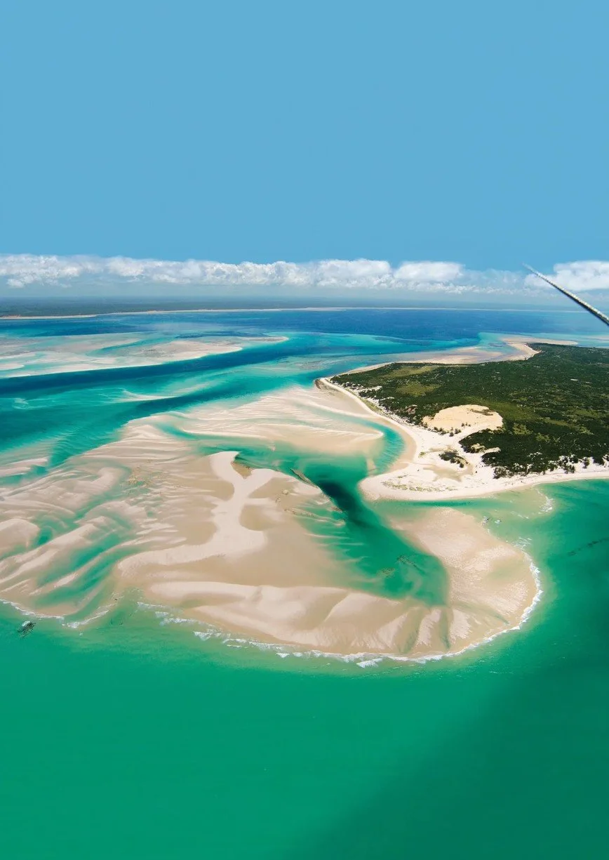 Mozambique coast from the sky