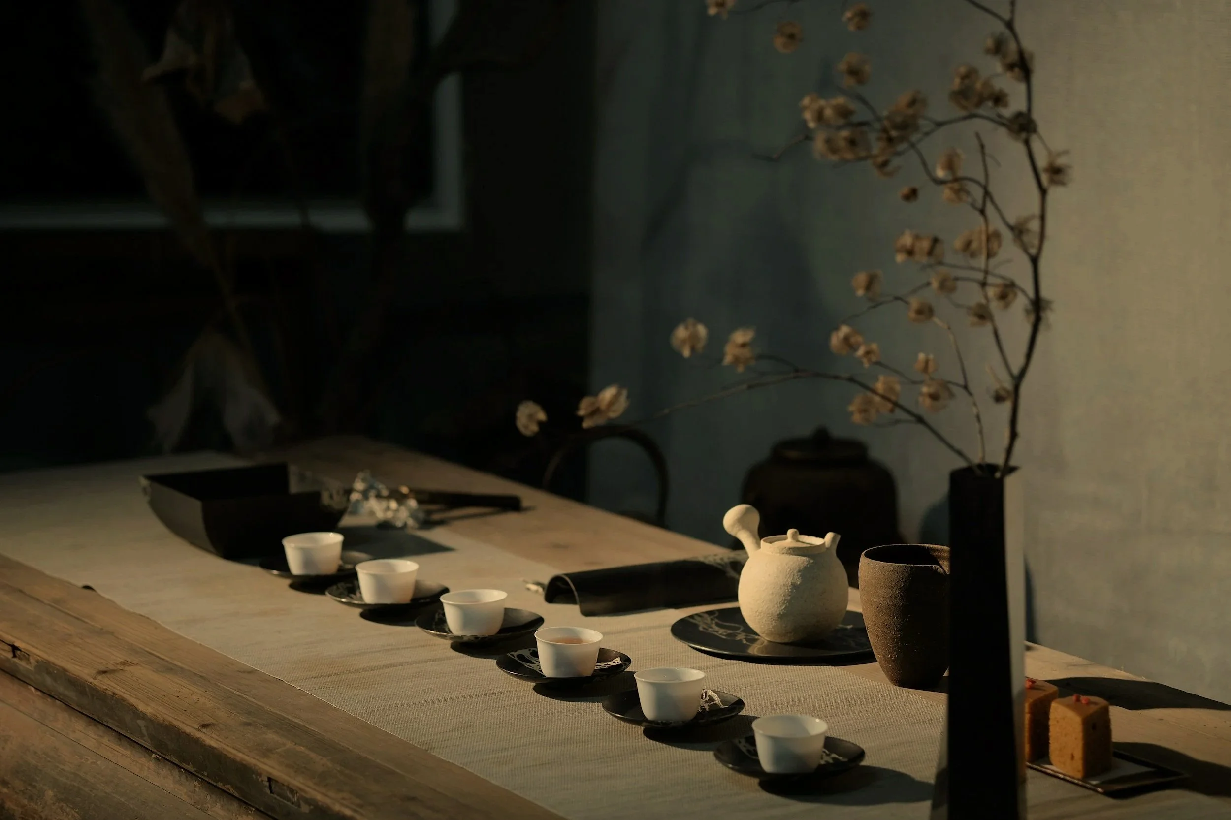 tea ceremony setup