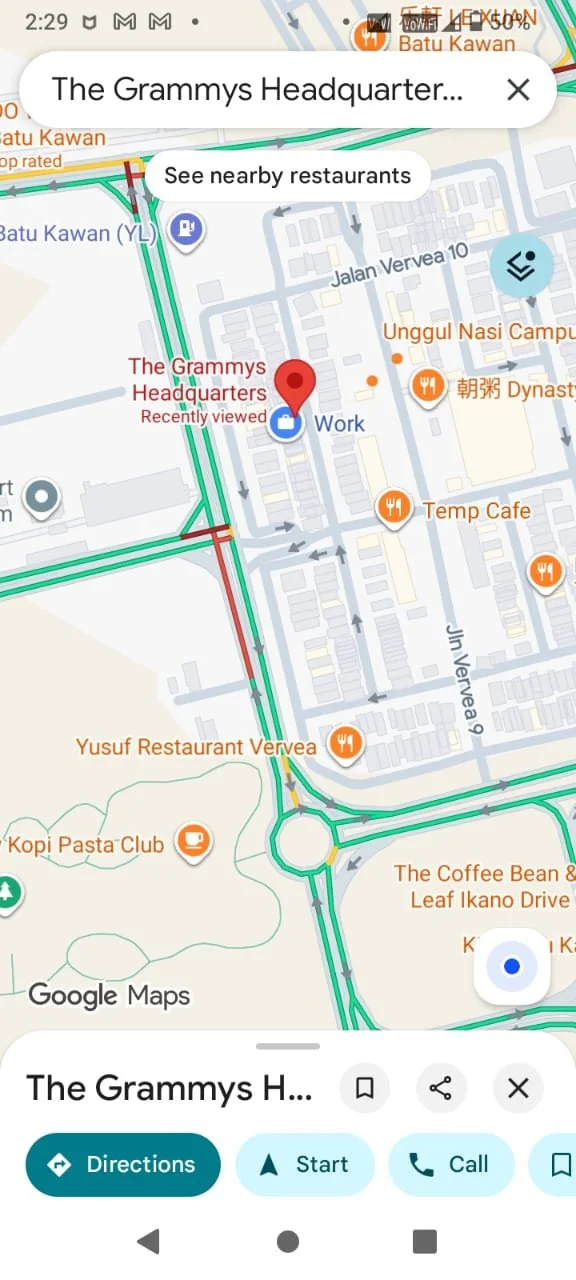 Map view of Grammys Vervea