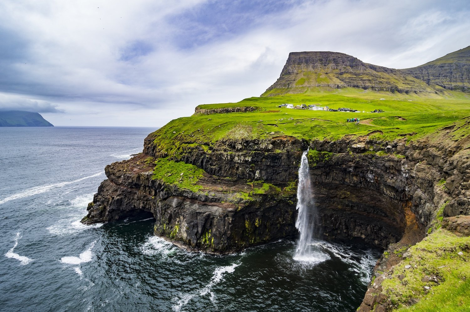 Gasadalur Waterfall, Vagar, Faroe islands, Denmark