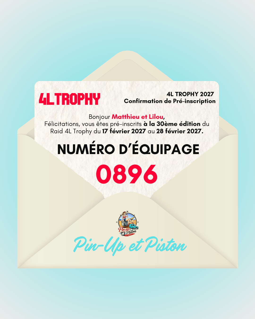 Pré inscription validée