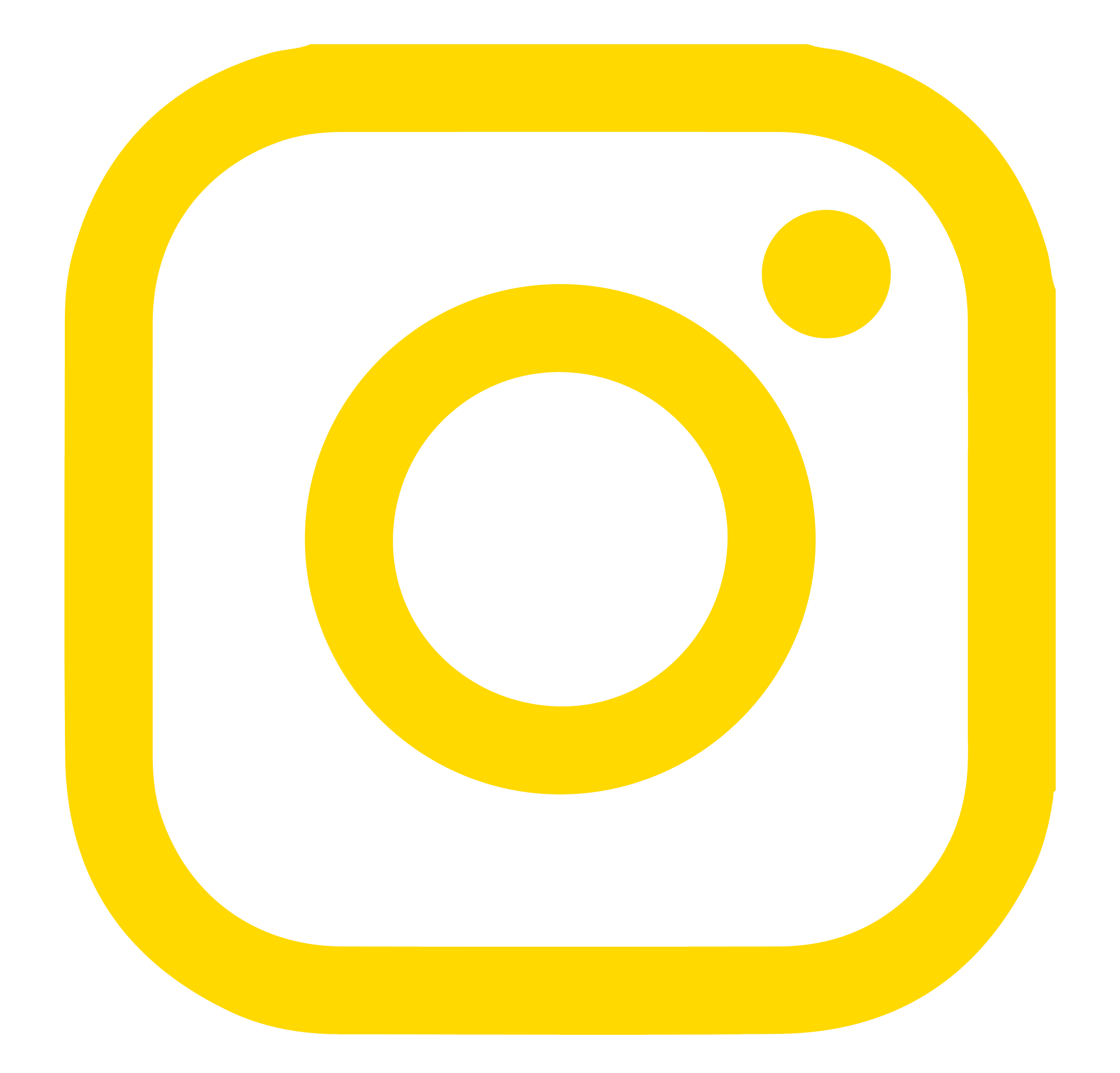 Logo de l'application Instagram en couleurs jaune.