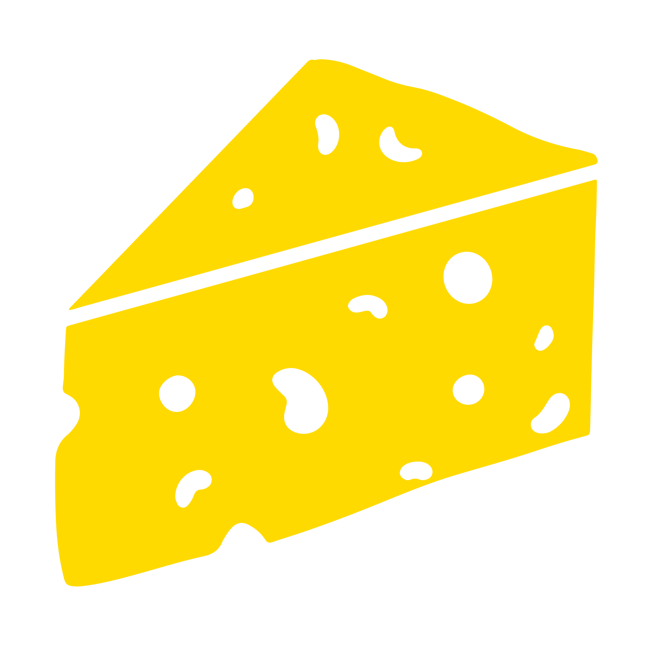 Illustration d'un morceau de fromage jaune avec des trous, en style dessin plat.