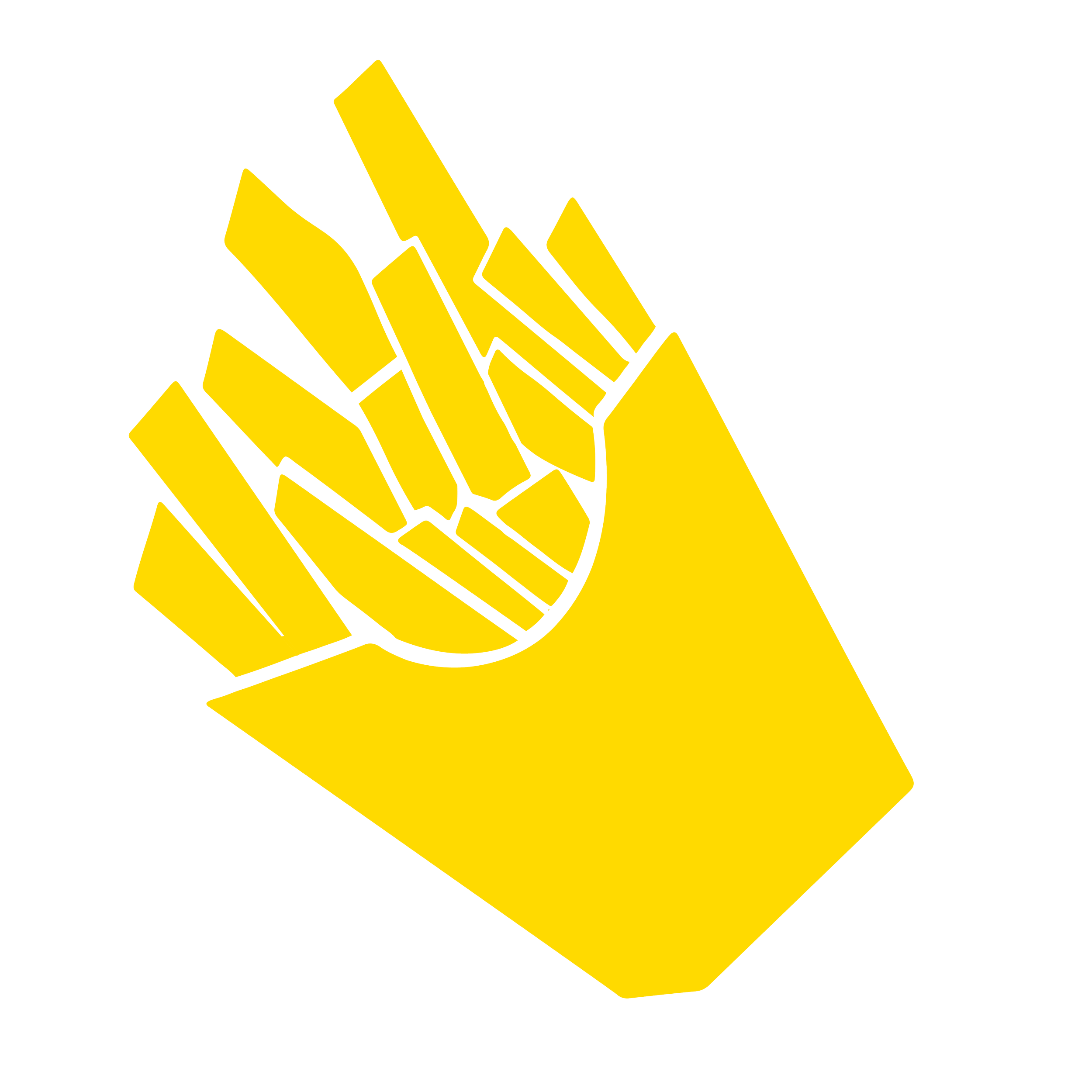 Illustration d'une frite en jaune