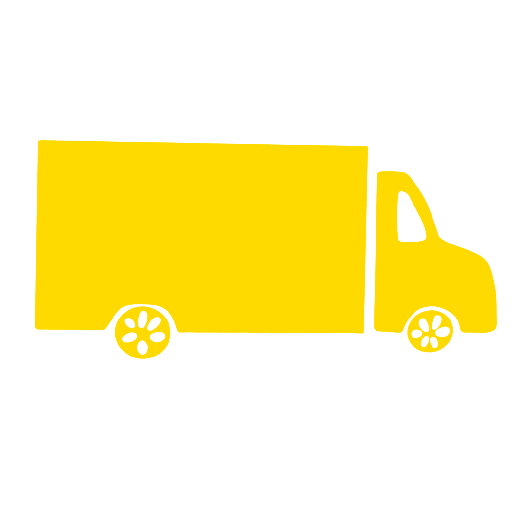 Une illustration simple d'un food truck de couleur jaune