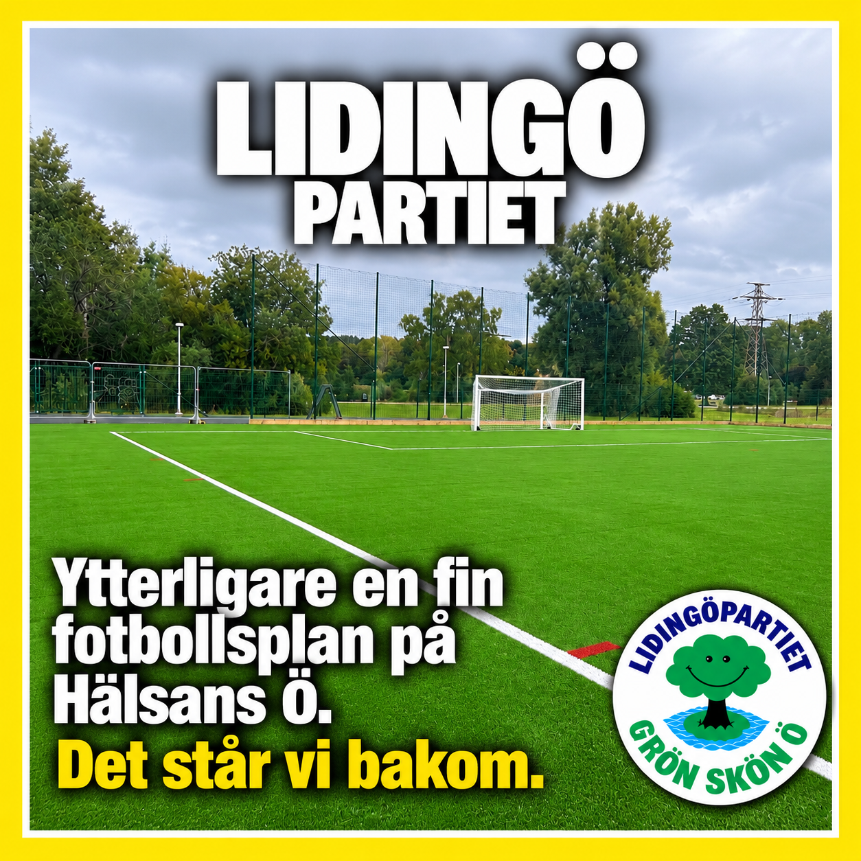 Ny fotbollsplan stärker Lidingö som Hälsans ö