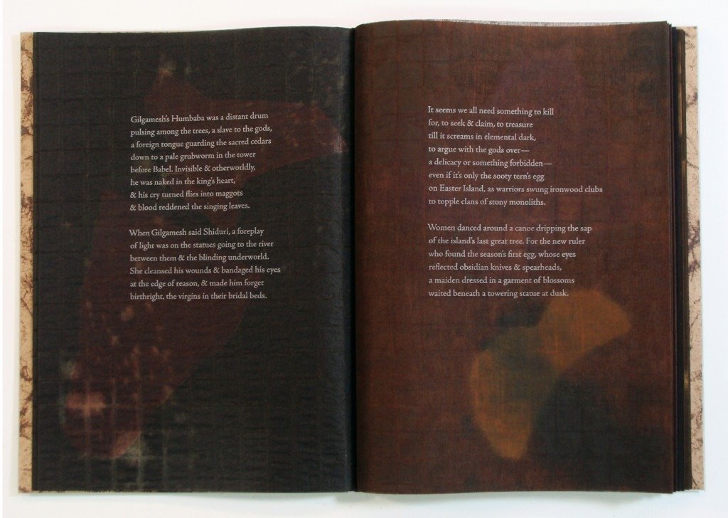 Page spread with “Gilgamesh’s Humbaba . . . ” poem 